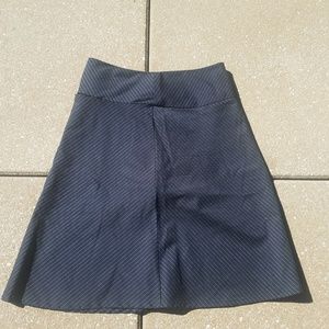 Betabrand Skirt Rockabilly A-Line Blue Pinstripe